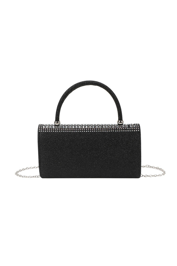 Carraig Donn Embossed Front Black Clutch Bag