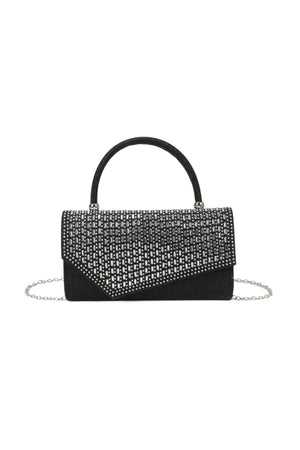 Carraig Donn Embossed Front Black Clutch Bag