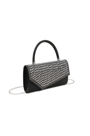 Carraig Donn Embossed Front Black Clutch Bag