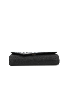 Carraig Donn Embossed Front Black Clutch Bag