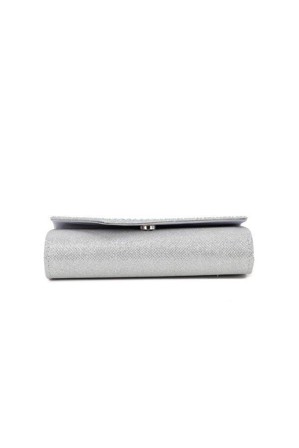 Carraig Donn Embossed Front Silver Clutch Bag