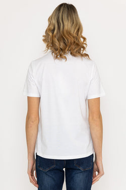 Carraig Donn Embroidered T-Shirt in White