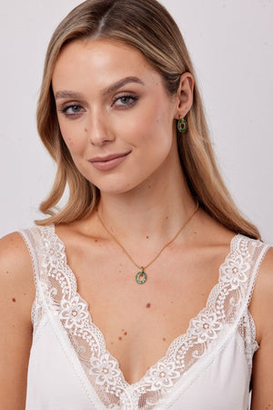 Carraig Donn Emerald Baguette Earrings