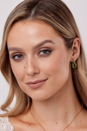 Carraig Donn Emerald Baguette Earrings
