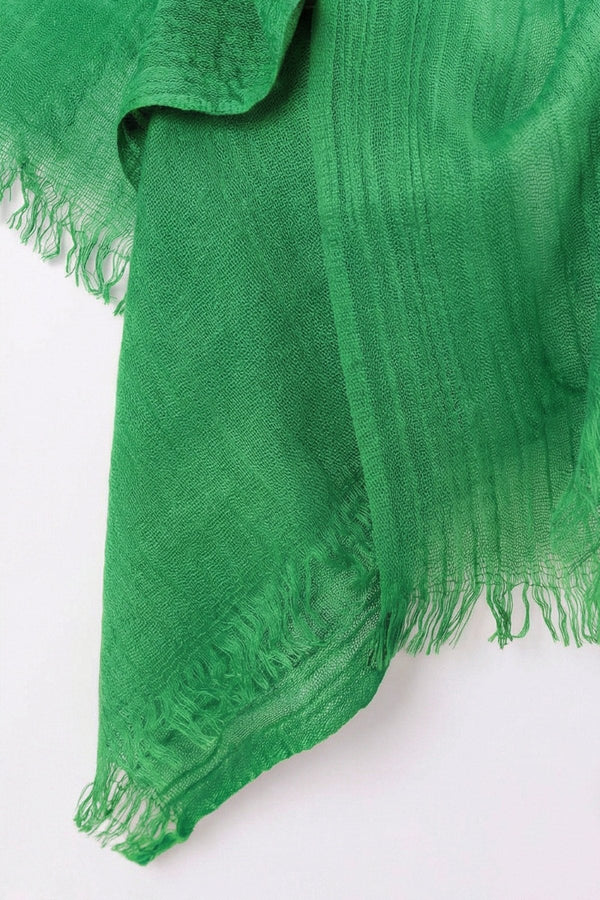 Carraig Donn Emerald Green Soft Touch Cotton Blend Scarf