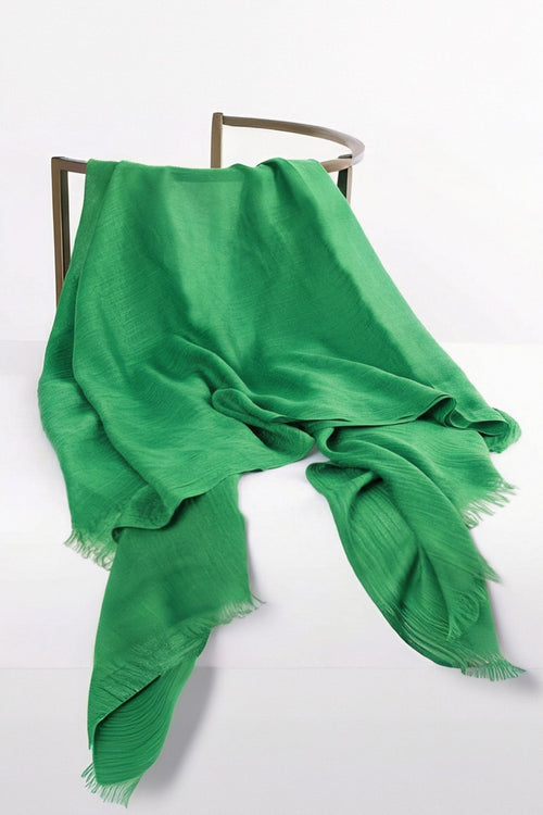 Emerald Green Soft Touch Cotton Blend Scarf