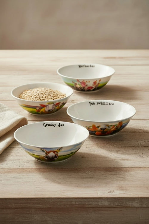 Eoin O Connor Beyond The Herd Set of 4 Bowls