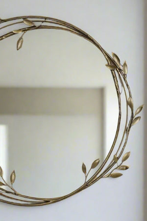 Carraig Donn Eve Gold Finish Round Mirror 65cm