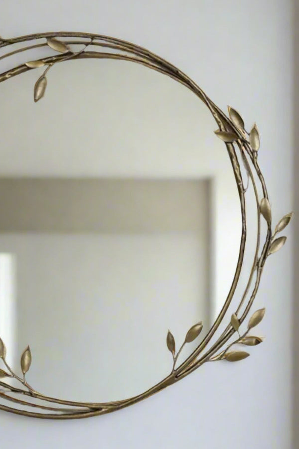 Carraig Donn Eve Gold Finish Round Mirror 65cm