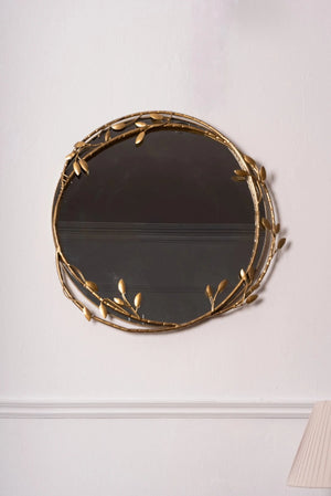 Carraig Donn Eve Gold Finish Round Mirror 75cm