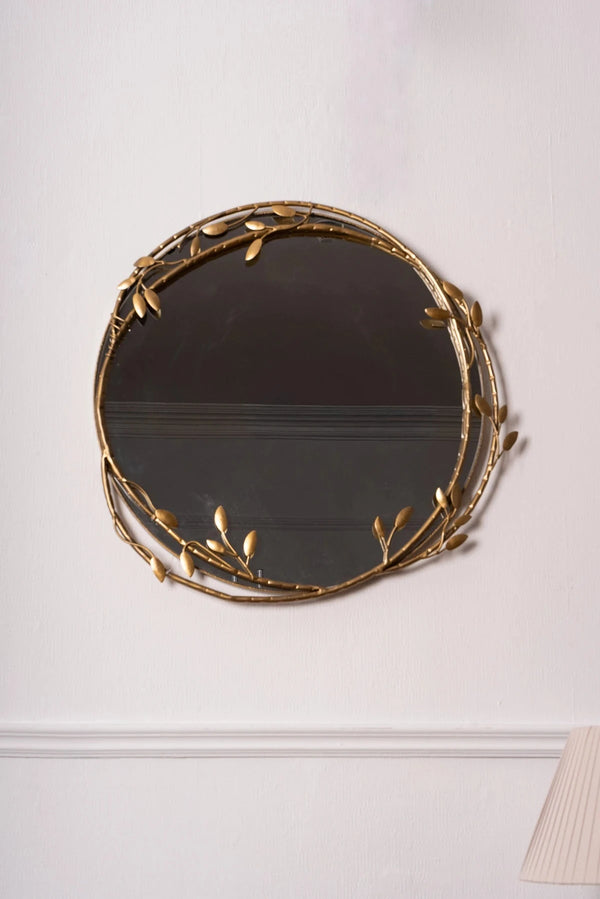 Carraig Donn Eve Gold Finish Round Mirror 75cm