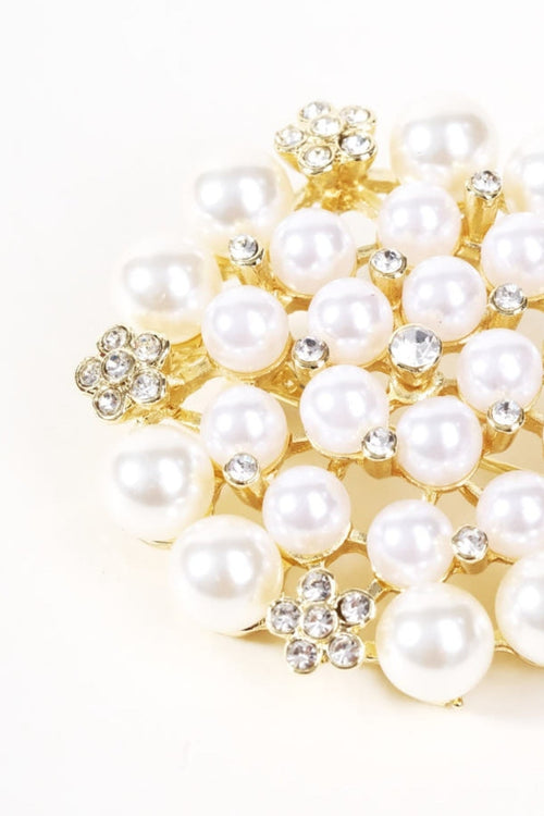 Faux Pearl Gold Brooch | Ladies Brooches | Carraig Donn