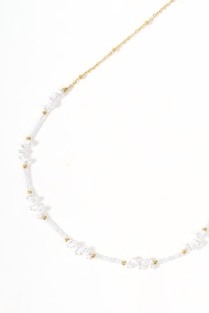 Carraig Donn Faux Pearl Gold Necklace