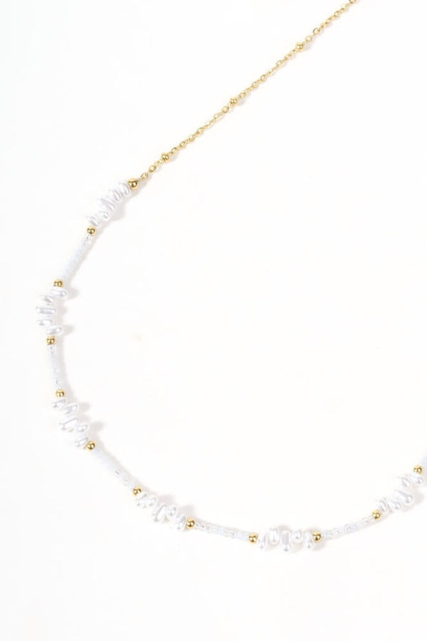 Carraig Donn Faux Pearl Gold Necklace