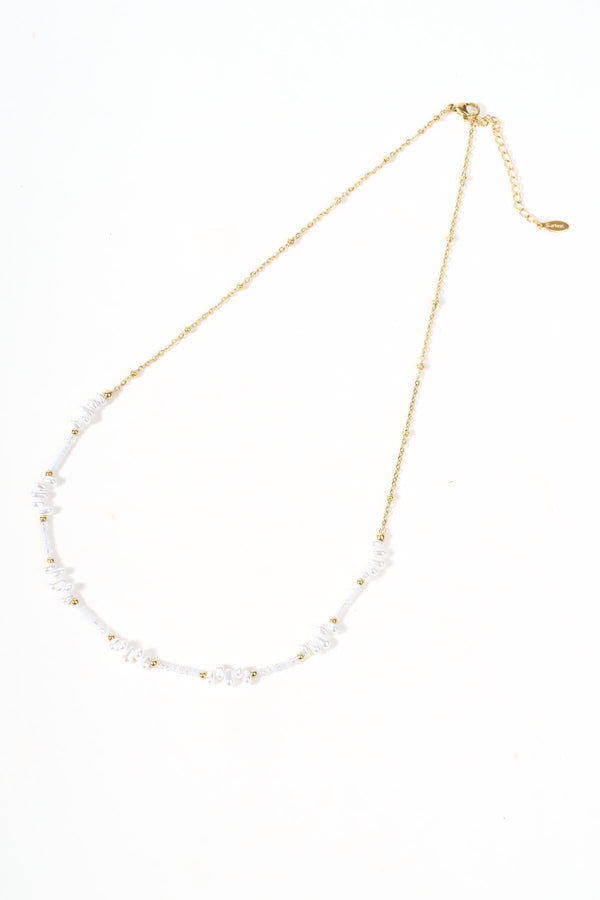 Carraig Donn Faux Pearl Gold Necklace