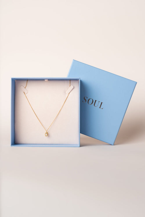 Faux Pearl Insert Gold Necklace