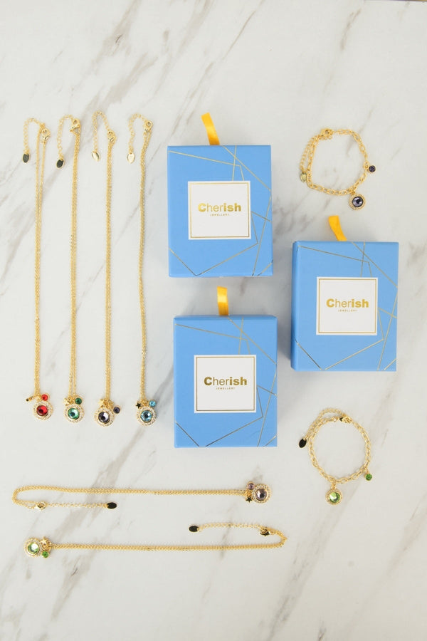 Carraig Donn February Birthstone Charm Necklace