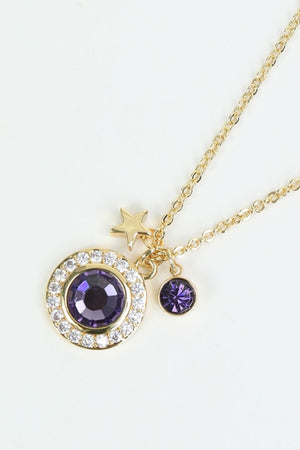 Carraig Donn February Birthstone Charm Necklace