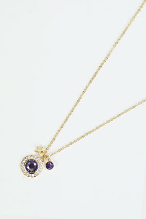 Carraig Donn February Birthstone Charm Necklace