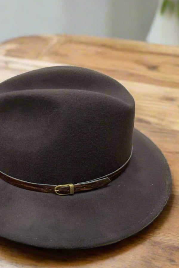 Carraig Donn Fedora Hat in Brown
