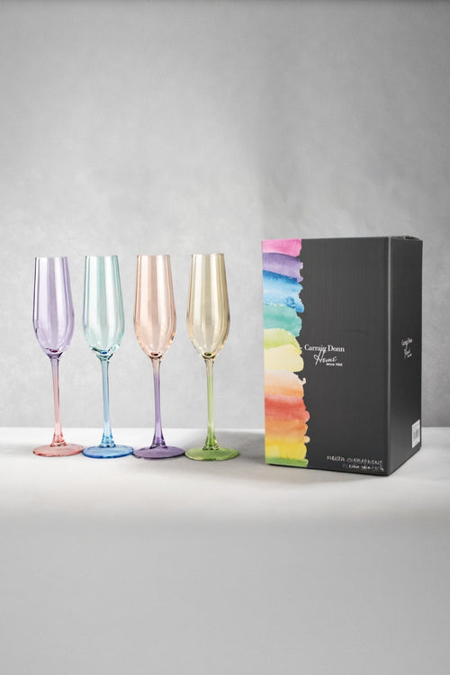 Set of 4 Fiesta Champagne Flutes
