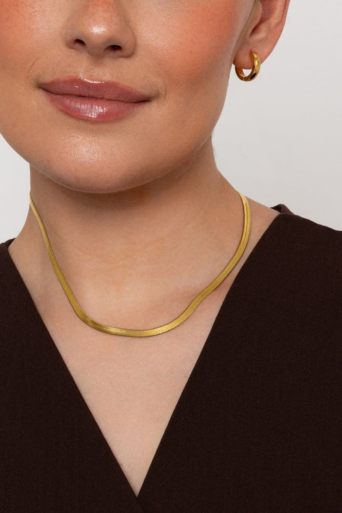 Flat Snake Chain Necklace