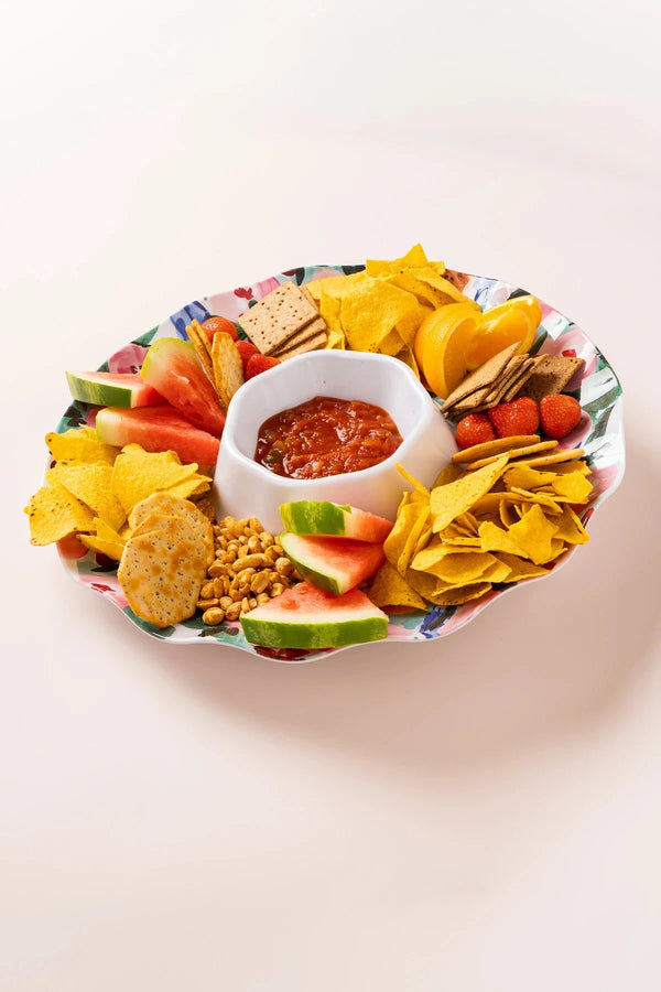 Carraig Donn Floral Melamine Chip and Dip Serving Platter