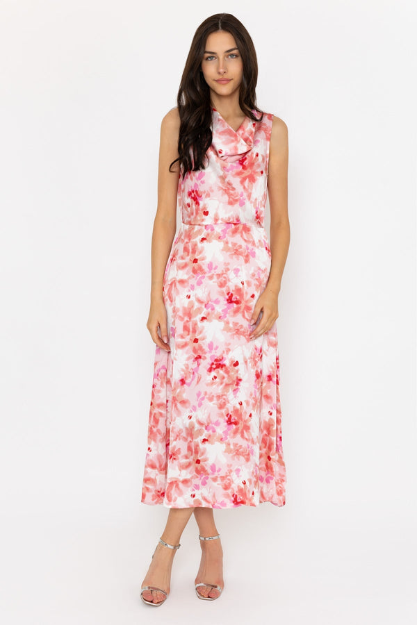 Carraig Donn Floral Satin Cowl Neck