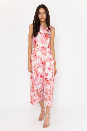 Carraig Donn Floral Satin Cowl Neck