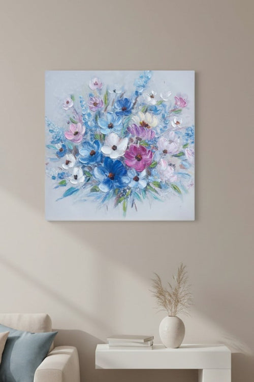 Floral Spray Textured Canvas Wall Art