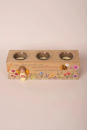 Carraig Donn Floral Triple Candle Holder