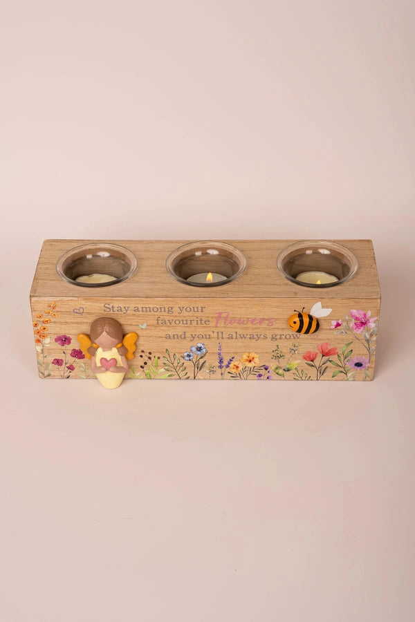 Carraig Donn Floral Triple Candle Holder