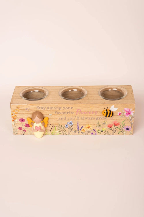Floral Triple Tea Light Holder