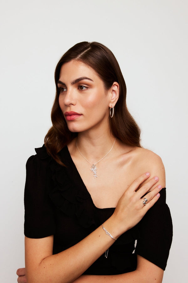 Carraig Donn Floral Waterfall Pendant Necklace