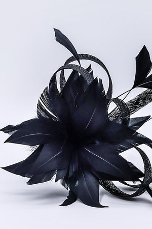 Flower Fascinator in Black