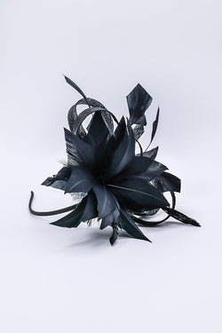 Carraig Donn Flower Fascinator in Black