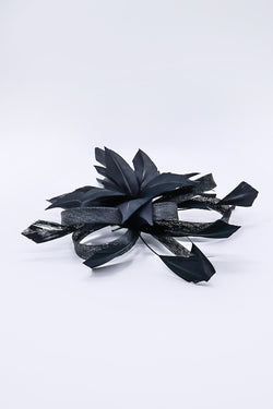 Carraig Donn Flower Fascinator in Black