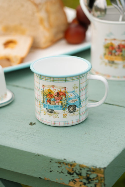 Flower Market Enamel Mug