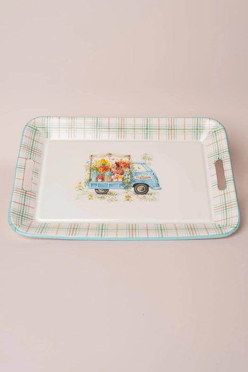 Flower Market Enamel Tray