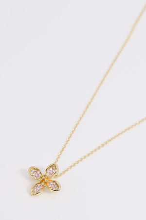 Flower Necklace in Gold