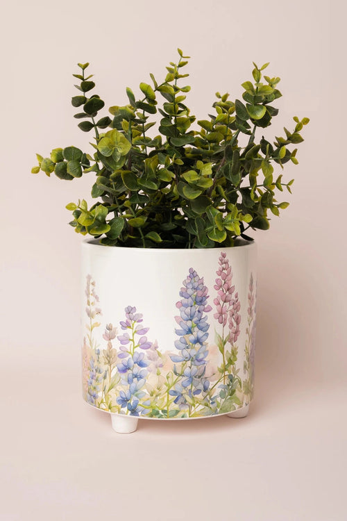 Large Floral Plant Pot