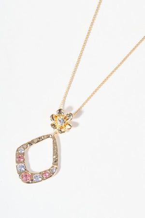 Carraig Donn Flower & Stone Gold Necklace