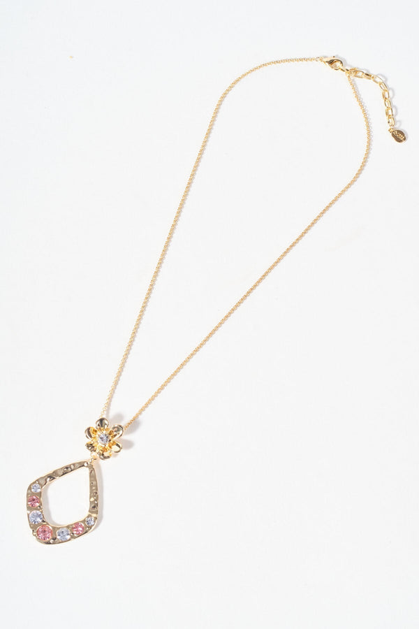 Carraig Donn Flower & Stone Gold Necklace