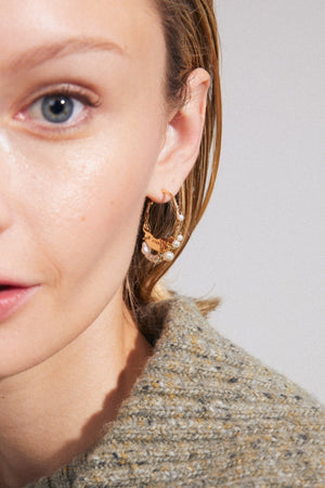Carraig Donn Focus Gold Plated Hoop Earrings