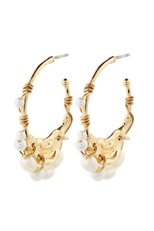 Carraig Donn Focus Gold Plated Hoop Earrings
