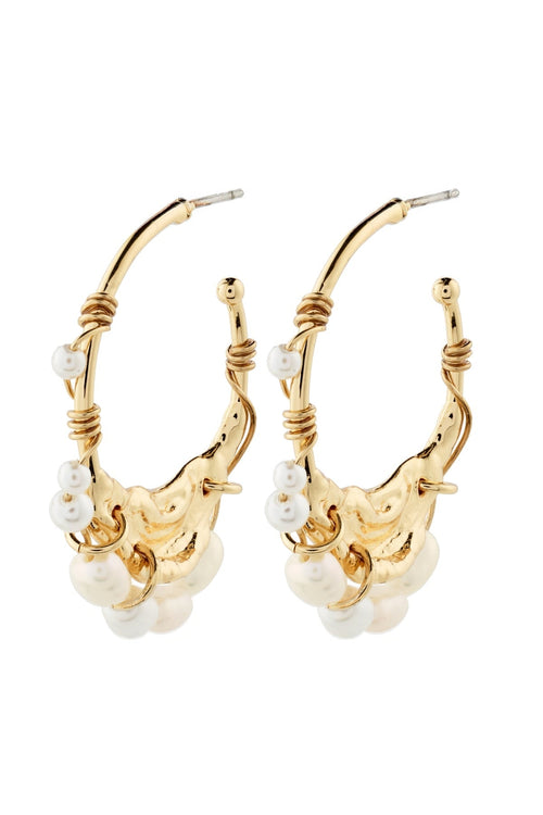 Carraig Donn Focus Gold Plated Hoop Earrings