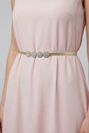 Carraig Donn Four Diamante Disc Gold Belt