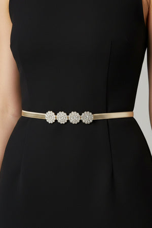Carraig Donn Four Diamante Disc Gold Belt