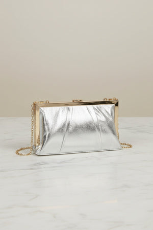 Carraig Donn Framed Silver Clutch Bag