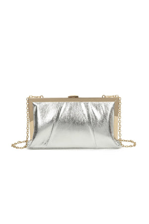 Carraig Donn Framed Silver Clutch Bag